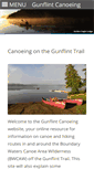 Mobile Screenshot of gunflintcanoeing.com